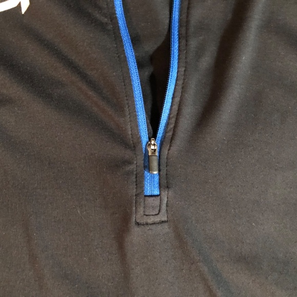 black and blue Polaris RZR quarter-zip tech hoodie lightweight polyester - Picture 6 of 9